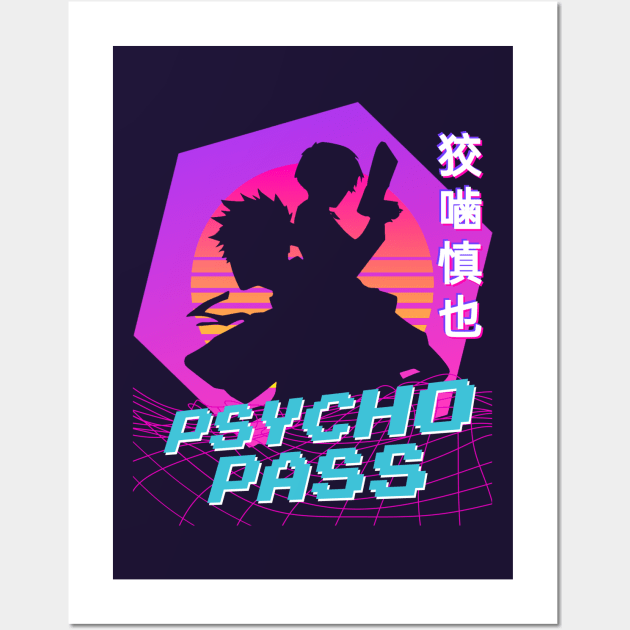 Psycho Pass - Vaporwave Wall Art by The Artz